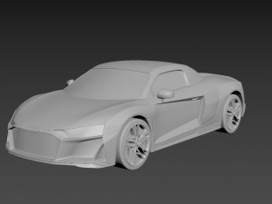audi r8 2020 on a small scale 3D 프린트 모델