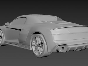 audi r8 2020 on a small scale Modèles 3D en vedette