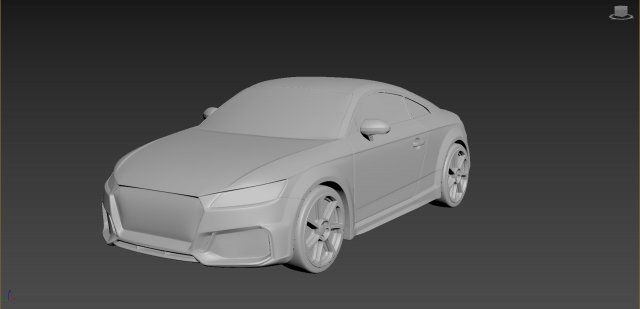 audi tt 2020 on a small scale 3D-Druckmodell .c4d .max .obj .3ds .fbx .stl .blend 