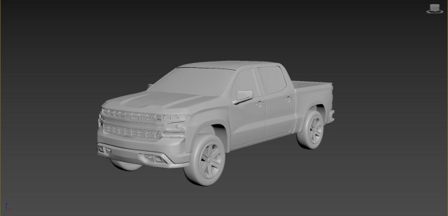 chevrolet silverado 2020 on a small scale 3D-Druckmodell .c4d .max .obj .3ds .fbx .stl .blend 