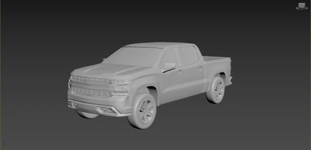 chevrolet silverado 2020 on a small scale 3D Print Model .c4d .max .obj .3ds .fbx .stl .blend 