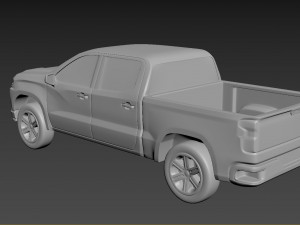 chevrolet silverado 2020 on a small scale 3D-Druckmodell