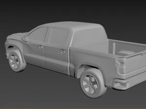 chevrolet silverado 2020 on a small scale 3D Print Model