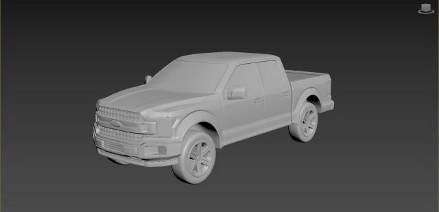 fo-rd f-150 2020 on a small scale 3D Print Model .c4d .max .obj .3ds .fbx .stl .blend 