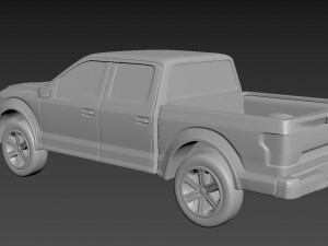 fo-rd f-150 2020 on a small scale Modèles 3D en vedette