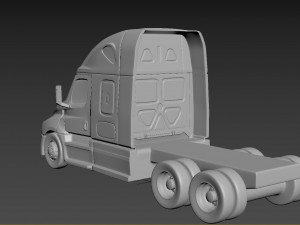 freightliner cascadia on a small scale 3Dプリントモデル