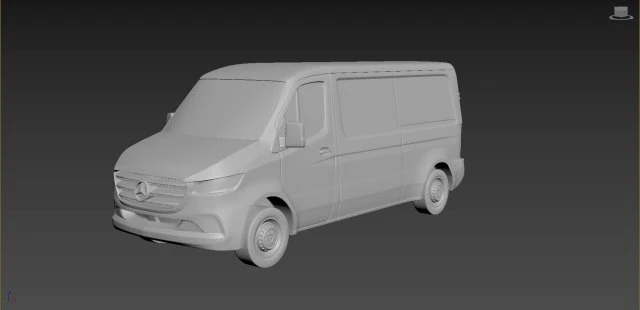 mercedes-benz sprinter 2020 on a small scale 3D Print Model .c4d .max .obj .3ds .fbx .stl .blend