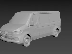 mercedes-benz sprinter 2020 on a small scale 3D Druckmodell