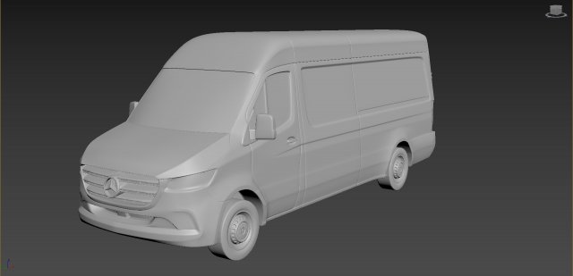mercedes-benz sprinter 2020 high roof on a small scale 3D 프린트 모델 .c4d .max .obj .3ds .fbx .stl .blend 