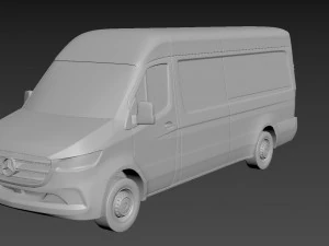 mercedes-benz sprinter 2020 teto alto em pequena escala Modelo de Impressão 3D