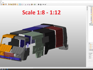 pinzgauer 712k 6x6 body for print 3D Baskı Modeli