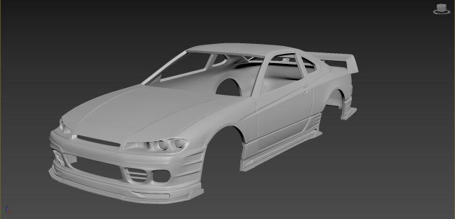 nissan silvia s15 2001 tuning body for print 3D-Druckmodell .c4d .max .obj .3ds .fbx .stl .blend 