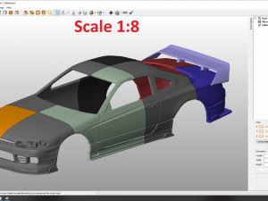 nissan silvia s15 2001 tuning body for print 3D-Druckmodell
