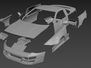 nissan 300zx tuning body for print 3D प्रिंट मॉडल