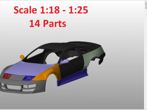nissan 300zx tuning body for print 3D प्रिंट मॉडल