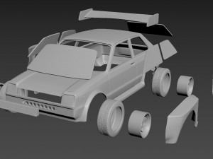 toyota starlet 60 1983 body for print Modelo de Impressão 3D
