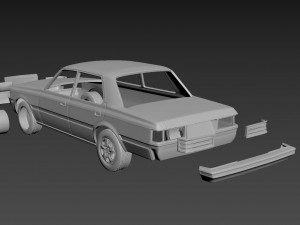 toyota crown s110 super saloon 1982 body for print Model do druku 3D