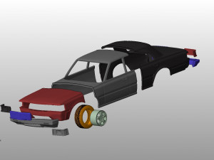 toyota crown s110 super saloon 1982 body for print Model do druku 3D