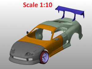 toyota supra 1993 tuning body for print Modelo de Impressão 3D