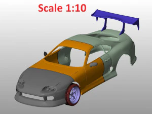 toyota supra 1993 tuning body for print 3D Print Model