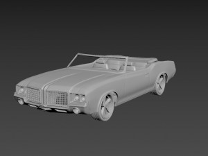 oldsmobile cutlass convertible 1972 for print 3D Print Model