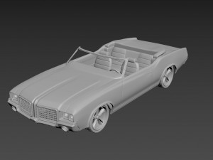 oldsmobile cutlass convertible 1972 for print 3D Druckmodell