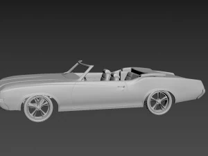 oldsmobile cutlass convertible 1972 for print 3D Print Model