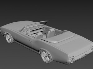 oldsmobile cutlass convertible 1972 for print 3D Druckmodell