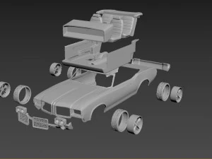 oldsmobile cutlass convertible 1972 for print 3D Print Model