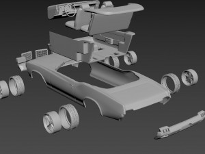 oldsmobile cutlass convertible 1972 for print 3D Druckmodell