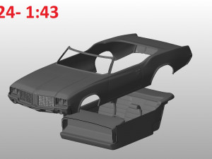 oldsmobile cutlass convertible 1972 for print 3D Druckmodell