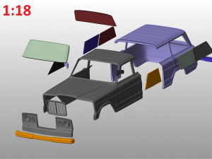 jeep grand wagoneer 1963 body for print 3D Print Model