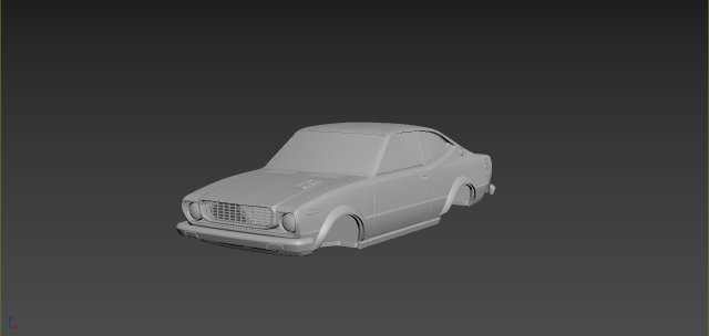 toyota corolla sr5 1976 body for print 3D-printmodel .c4d .max .obj .3ds .fbx .stl .blend 