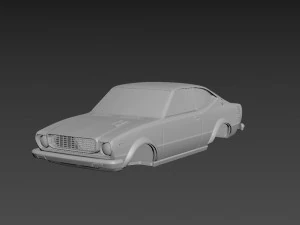 carroceria toyota corolla sr5 1976 para impress&atilde;o Modelo de Impressão 3D