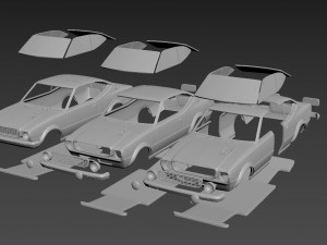 toyota corolla sr5 1976 body for print 3D-printmodel