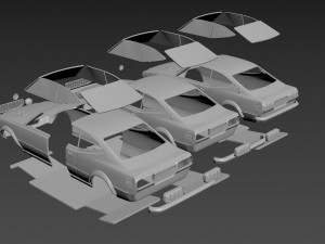 toyota corolla sr5 1976 body for print 3D-printmodel