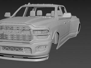 Dodge ram 3500 2020 body for print Modèles 3D en vedette