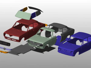 datsun 1200 deluxe body for print 3D Print Model