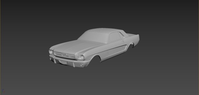 fo-rd mus-tang coupe 1965 body for print 3D Принт Модель .c4d .max .obj .3ds .fbx .stl .blend 