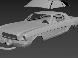fo-rd mus-tang coupe 1965 body for print 3D Принт Модель