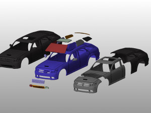 dodge magnum 2008 srt8 body for print Modelo de Impressão 3D