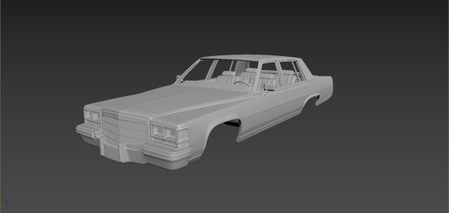cadillac fleetwood brougham 1983 body for print 3D Print Model .c4d .max .obj .3ds .fbx .stl .blend 