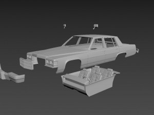 cadillac fleetwood brougham 1983 body for print 3D Print Model
