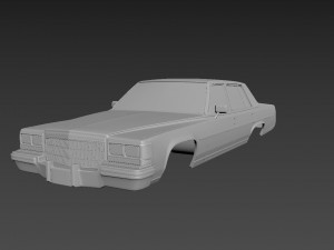 cadillac fleetwood brougham 1983 body for print 3D Print Model