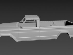 jeep j10 1963 body for print Modèles 3D en vedette