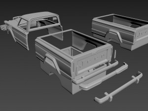 jeep j10 1963 body for print Modèles 3D en vedette