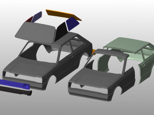 toyota starlet kb61 1983 body for print Modelo de impresión 3D