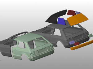 toyota starlet kb61 1983 body for print Modelo de impresión 3D