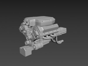 b m w engine s62b50 1 24 Model Cetak 3D