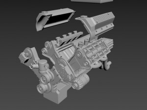 b m w engine s62b50 1 24 Model Cetak 3D